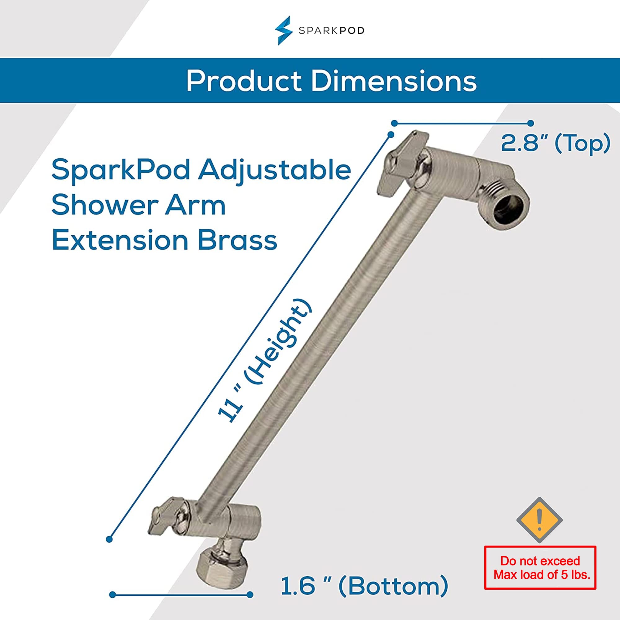 SparkPod extension arm showing height adjustment ideal for tall users.
