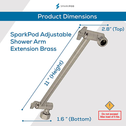 SparkPod extension arm showing height adjustment ideal for tall users.