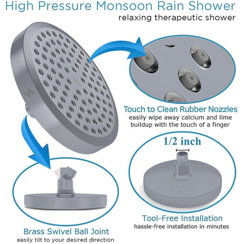 SparkPod universal 5-minute installation fits standard shower arms.