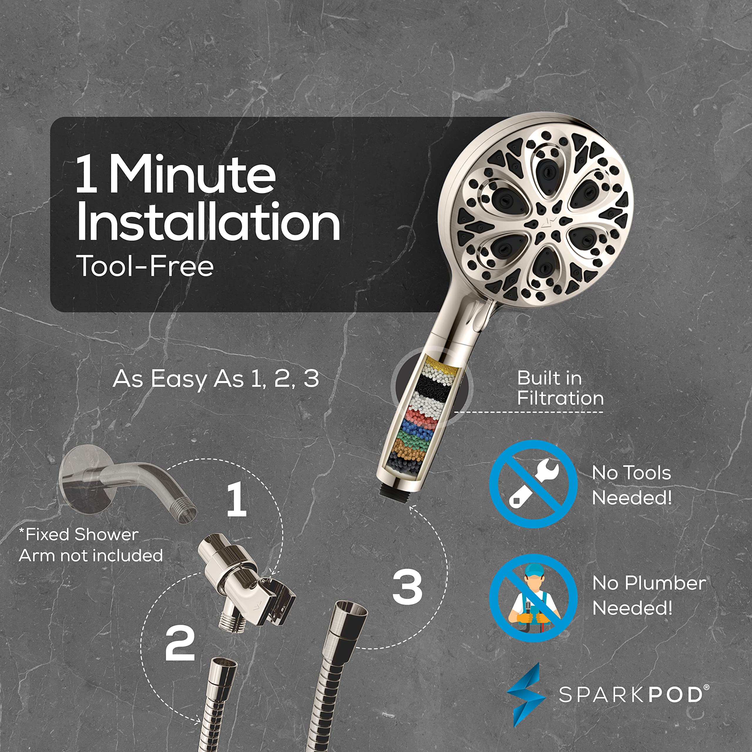 SparkPod wall bracket included for secure mounting