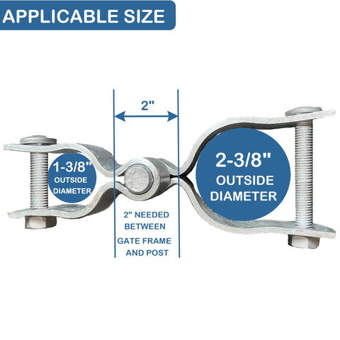 SparkSway female hinge 1-3/8 frame close-up for reliable mounting.