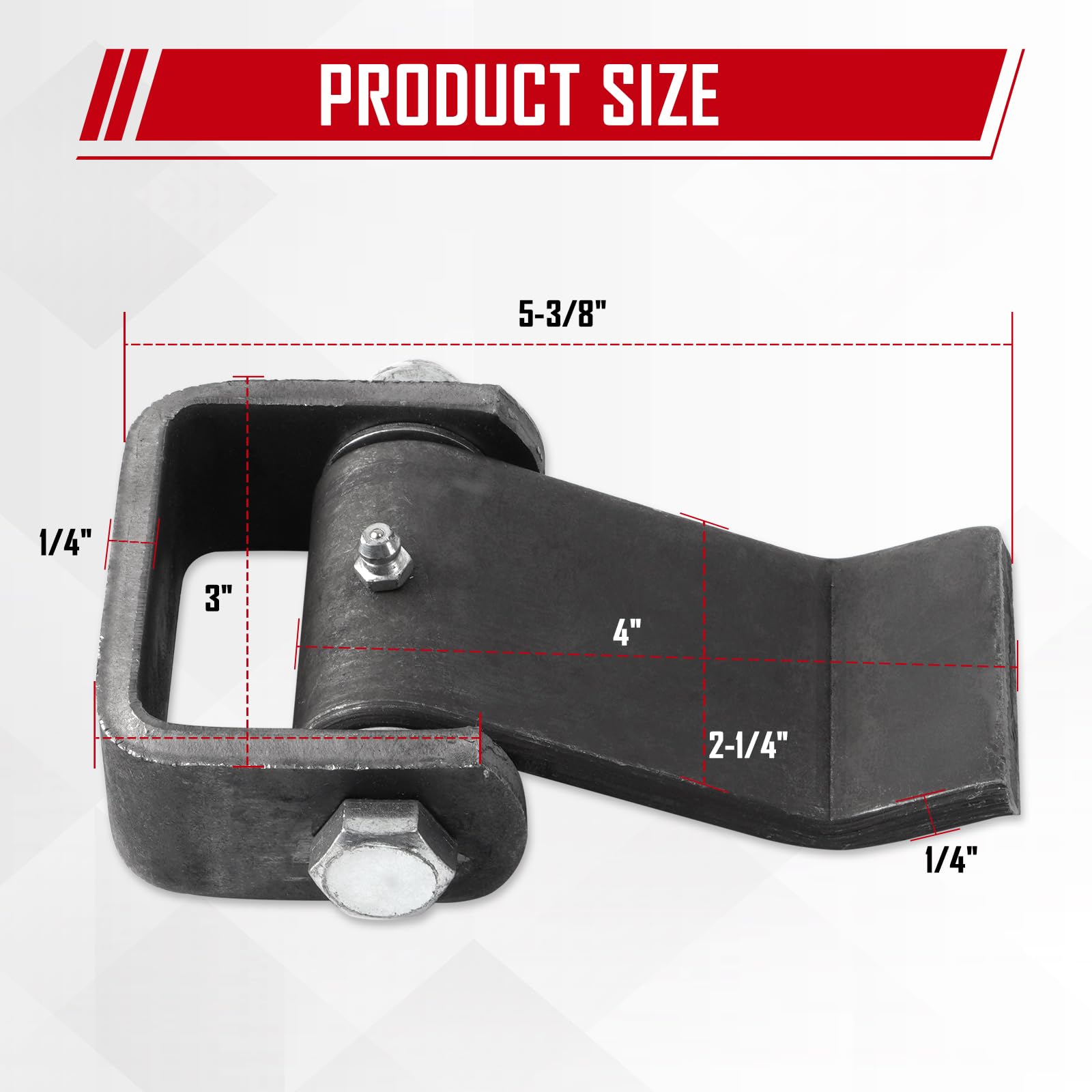 Sparkwhiz trailer door hinge strap style short leaf enables flexible mounting.