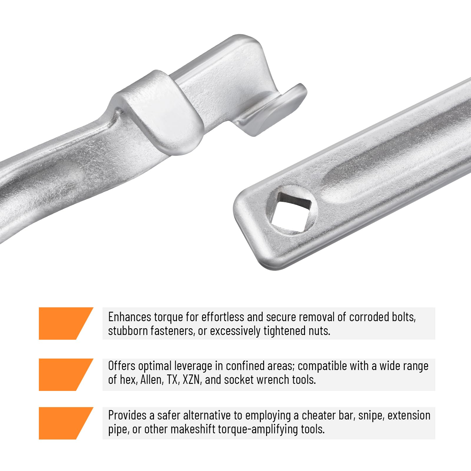SPARKWHIZ 21 mm hex drive extender reaches cramped spaces with torque.