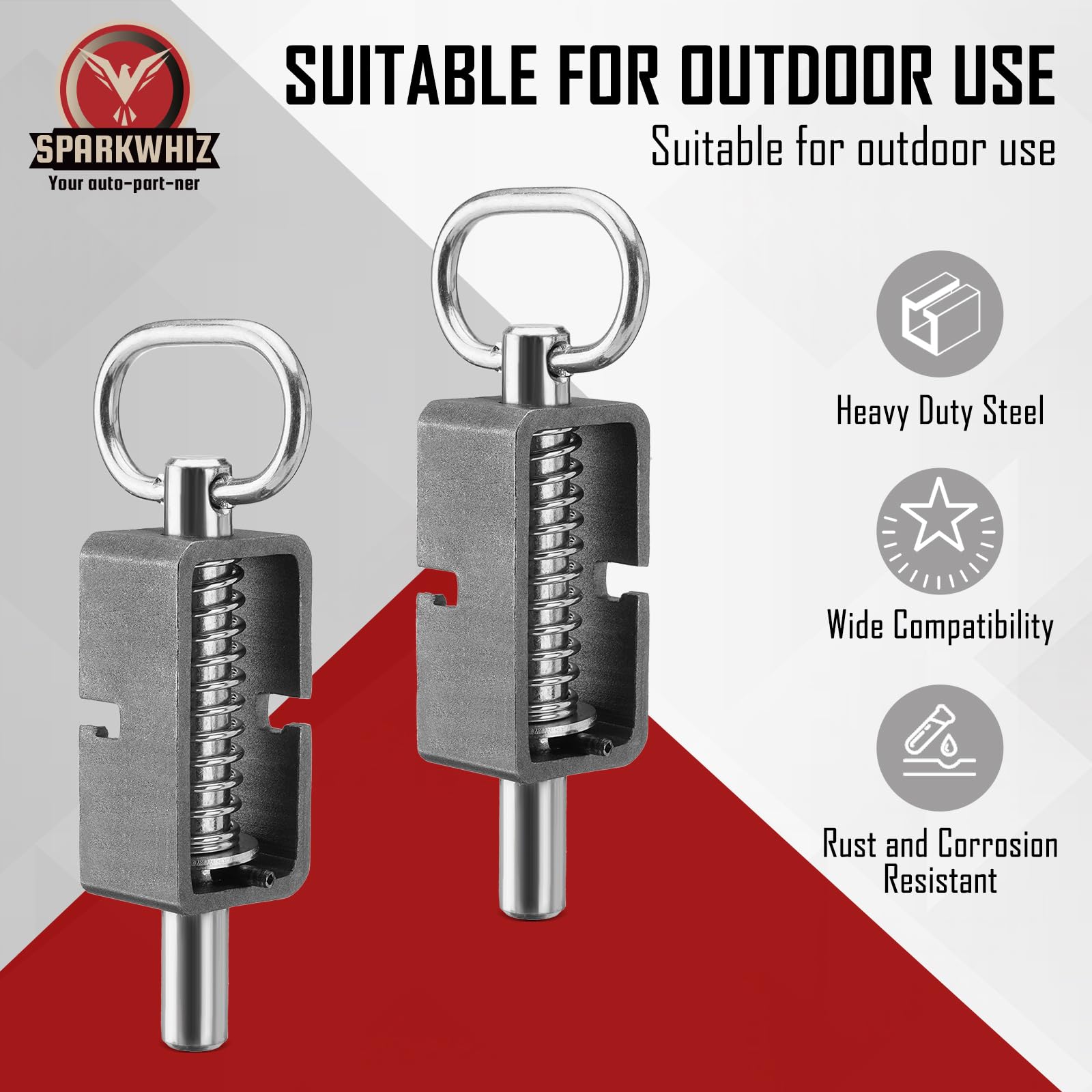 SPARKWHIZ outdoor truck latch with plain tube design for weather resistance