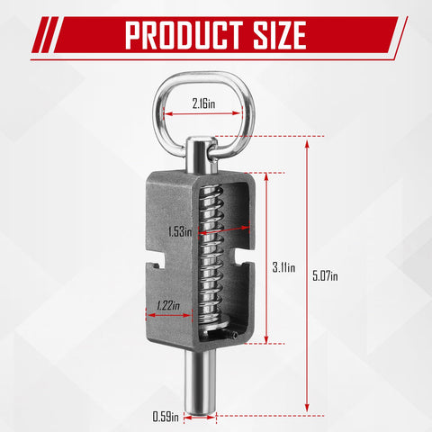 SPARKWHIZ universal long spring lock demonstrated on weld-on latch assembly