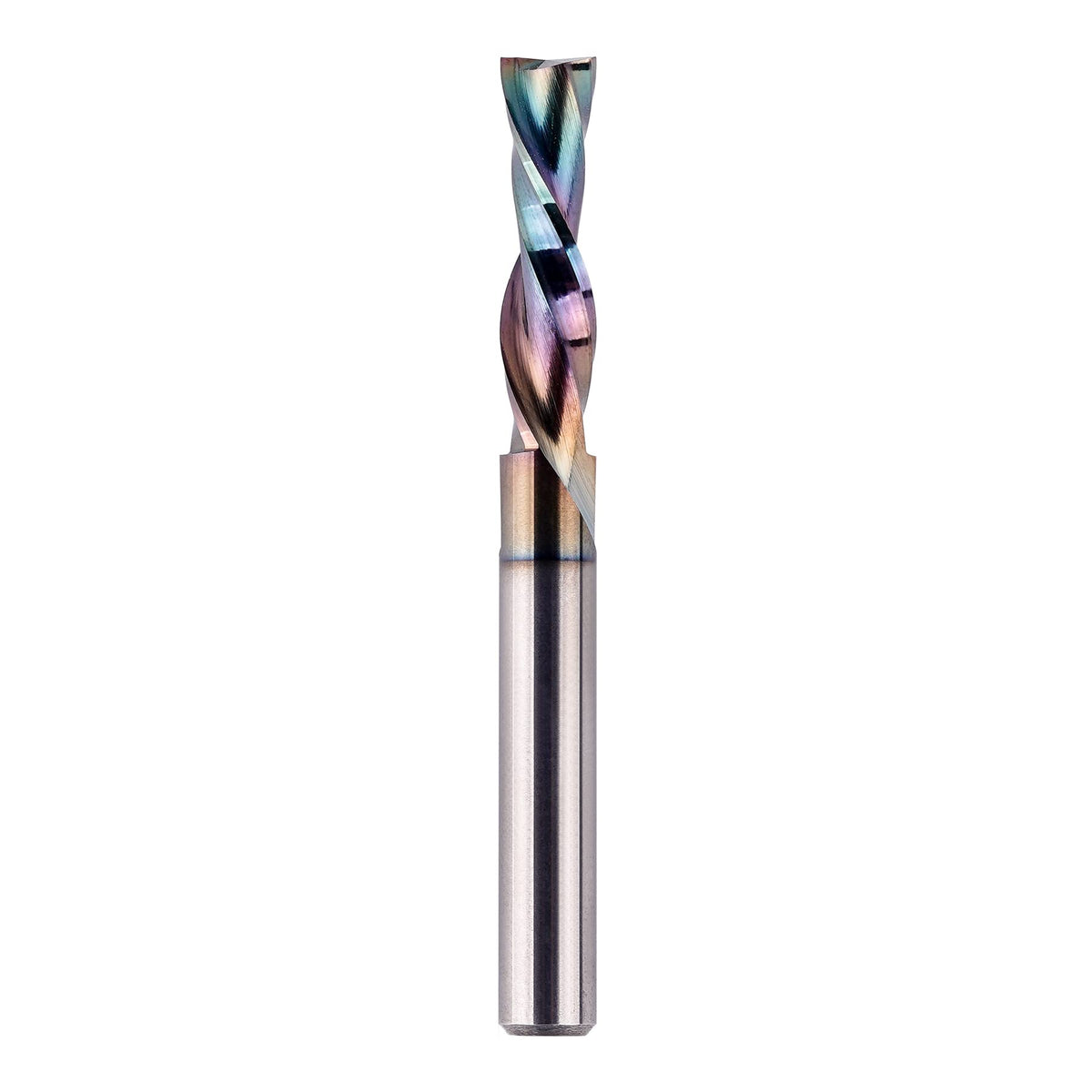 SpeTool downcut spiral router bit close-up shows durable coating for extended life