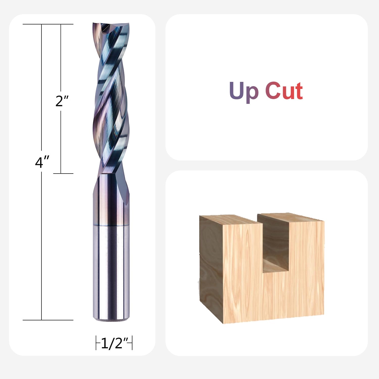 SpeTool extended-life coating boosts durability and edge sharpness during routing.