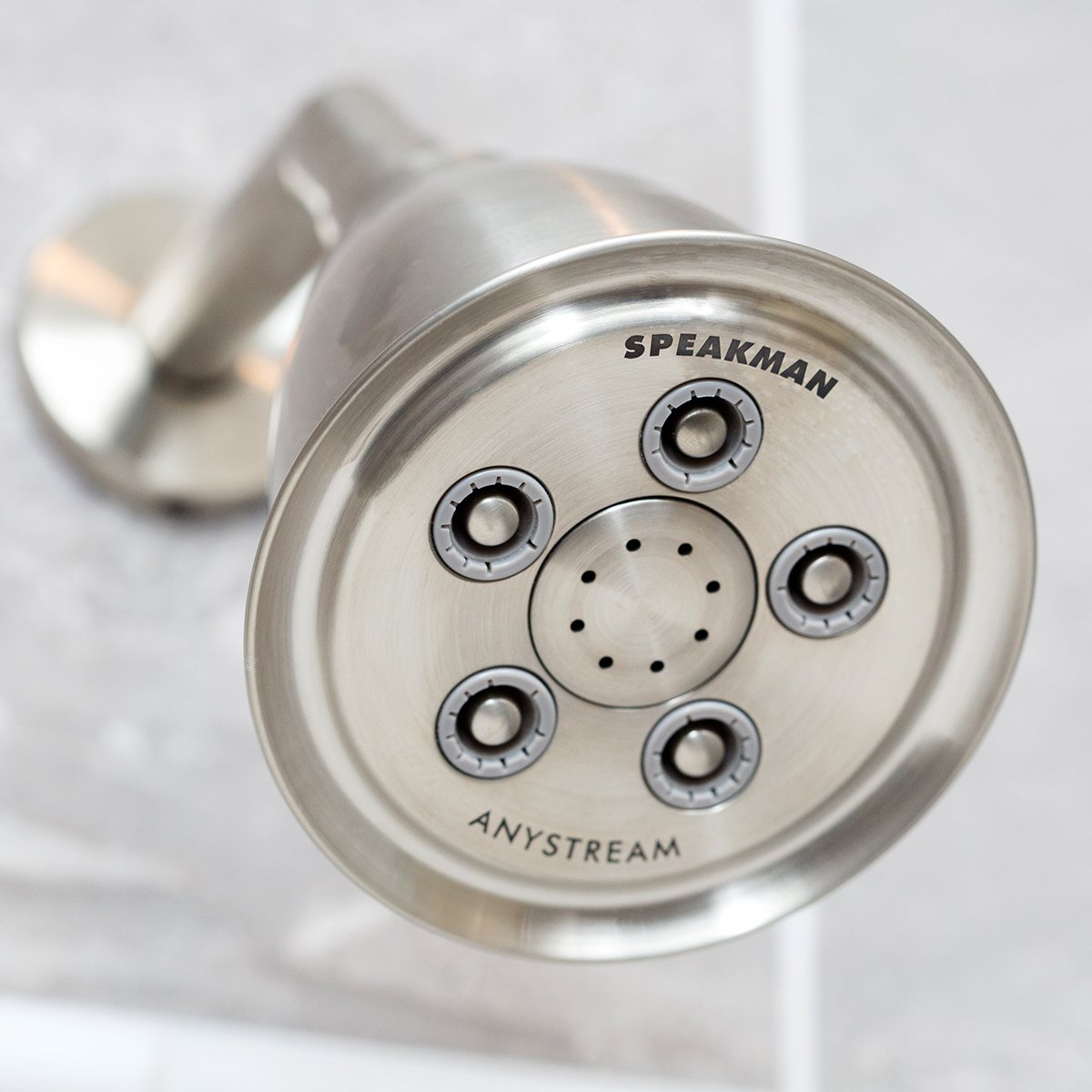 Speakman 50 full-body sprays create enveloping coverage for refreshing showers.