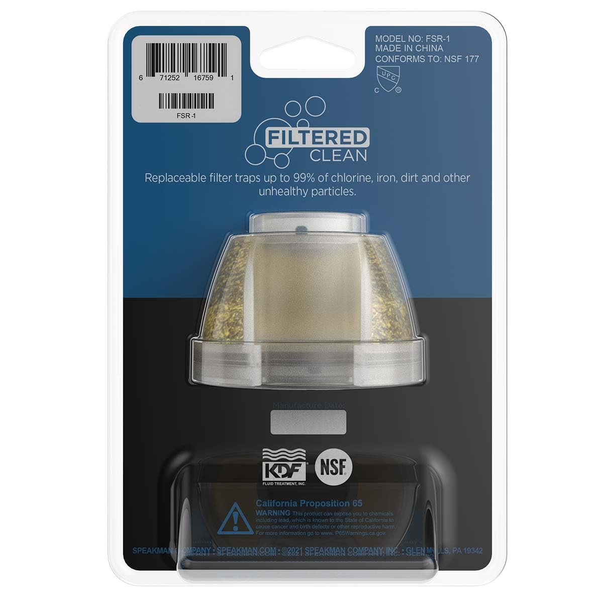 Speakman replacement filter emphasizes tool-free installation and long-lasting performance