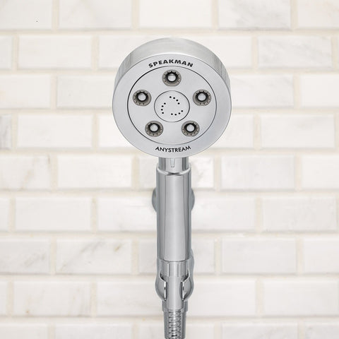 Speakman high-pressure plunger system concentrates water energy for strong sprays