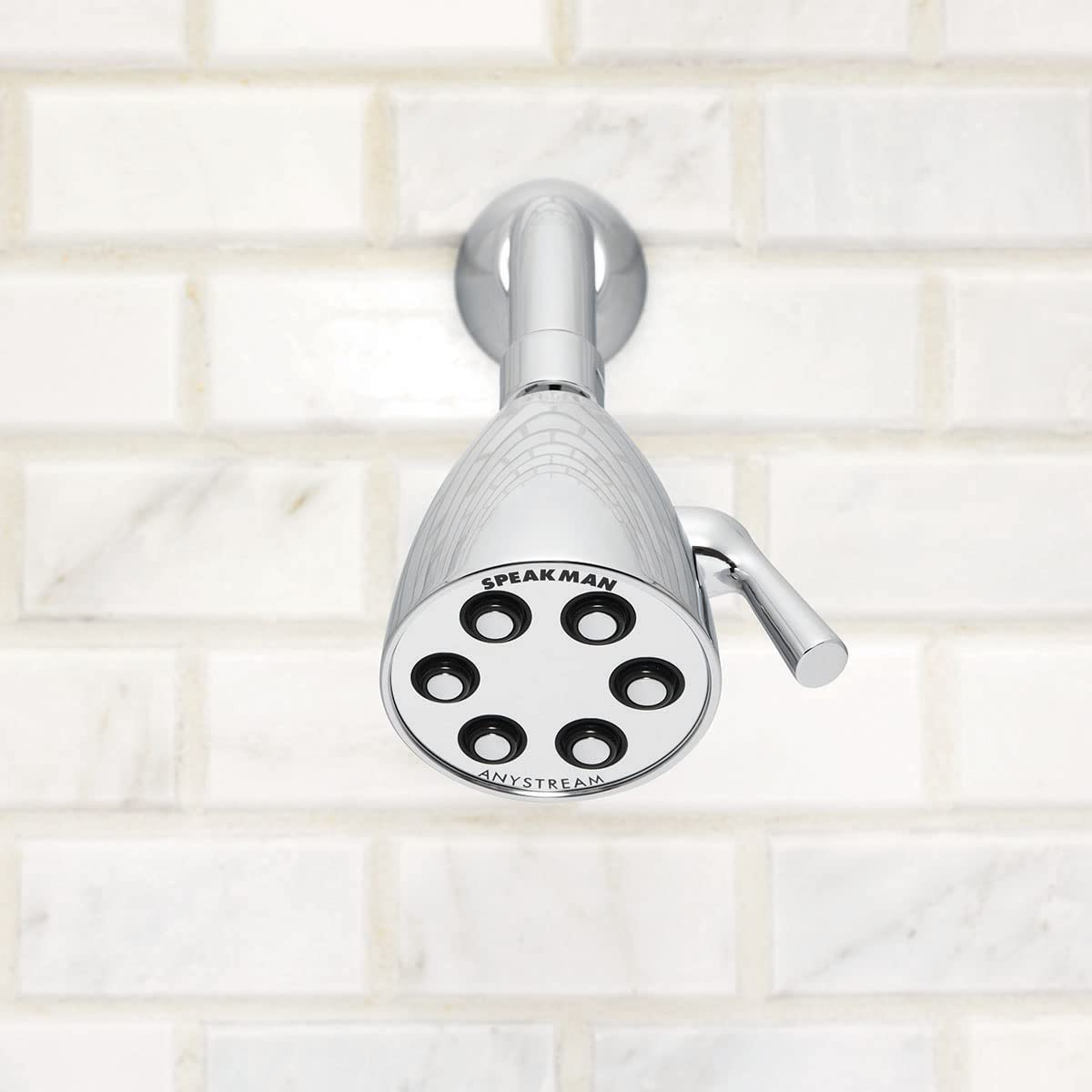 Speakman Icon 6-jet showerhead adjustable handle enables customized spray