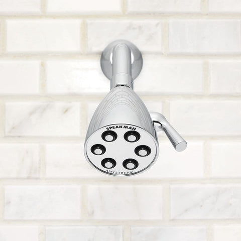 Speakman Icon 6-jet showerhead adjustable handle enables customized spray