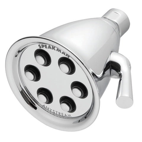 Speakman Icon Anystream 3-Spray shower head delivers customizable patterns with efficient low-flow performance