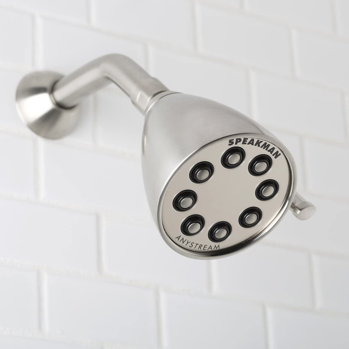Speakman Icon Anystream matte black finish reinforcing contemporary bathroom style.