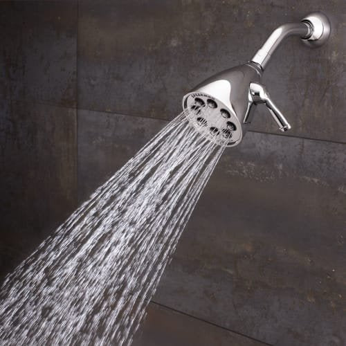 Speakman Icon Anystream patented plungers illustrating self-cleaning capability.