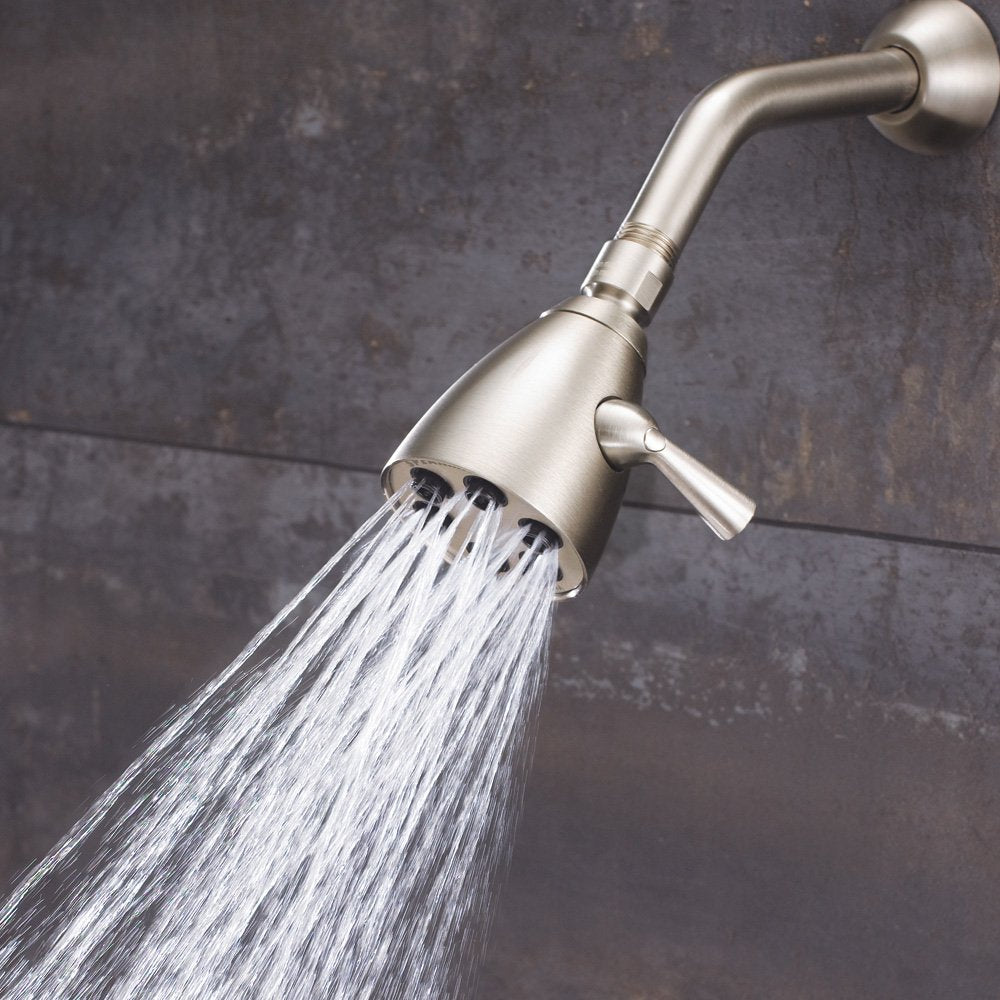 Chrome-plated option adds versatile styling to the Icon showerhead.
