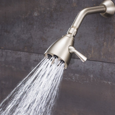 Chrome-plated option adds versatile styling to the Icon showerhead.