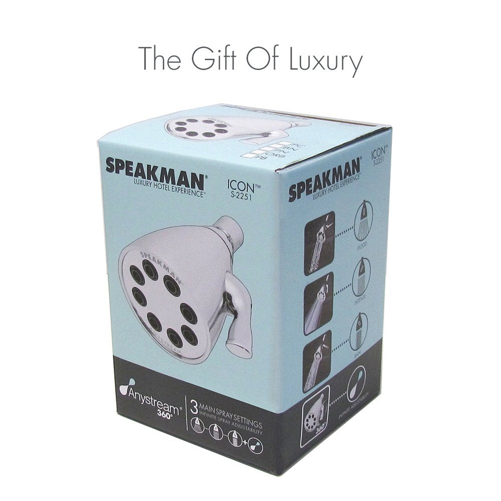 Speakman Icon S-2251 self-cleaning plungers reduce mineral buildup and maintenance.
