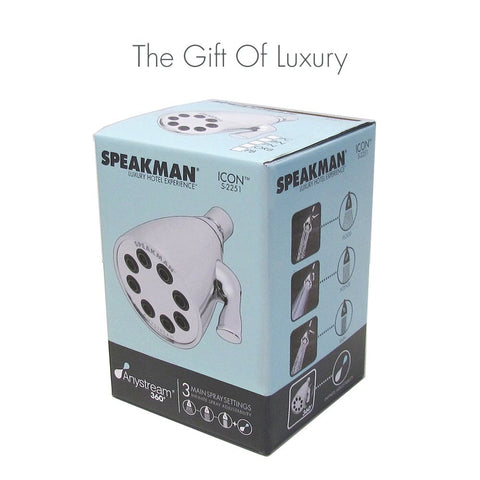 Speakman Icon S-2251 self-cleaning plungers reduce mineral buildup and maintenance.