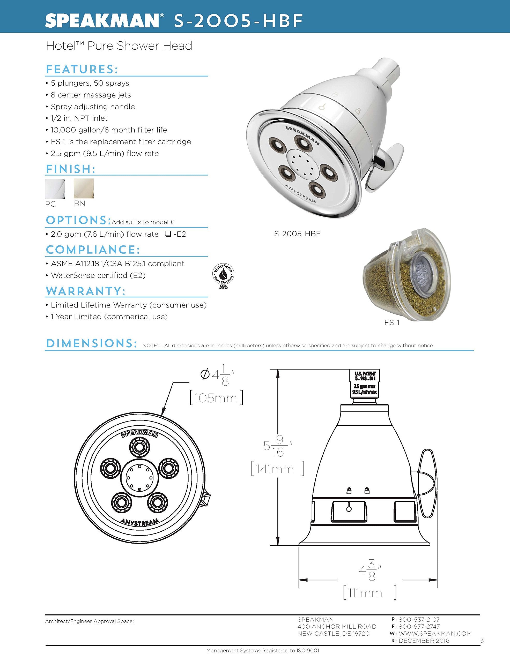 Speakman S-2005-HBF wall-mount installation in bathroom