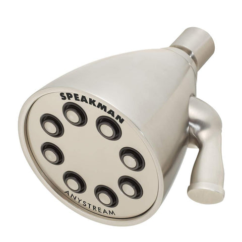 Speakman S-2251-BN Icon showerhead front view with premium brushed nickel finish for durable daily use.