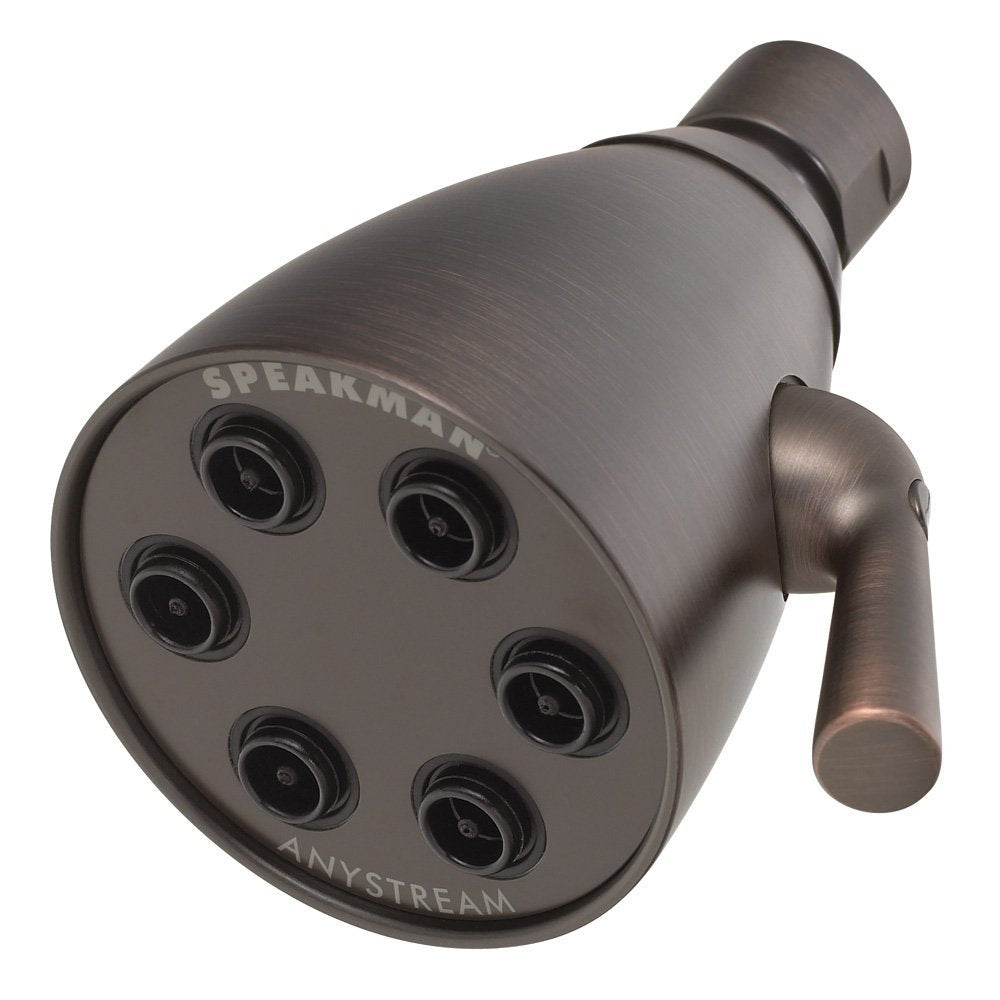 Speakman S-2252-ORB Signature 6-Jet Showerhead with adjustable spray patterns for versatile showers.