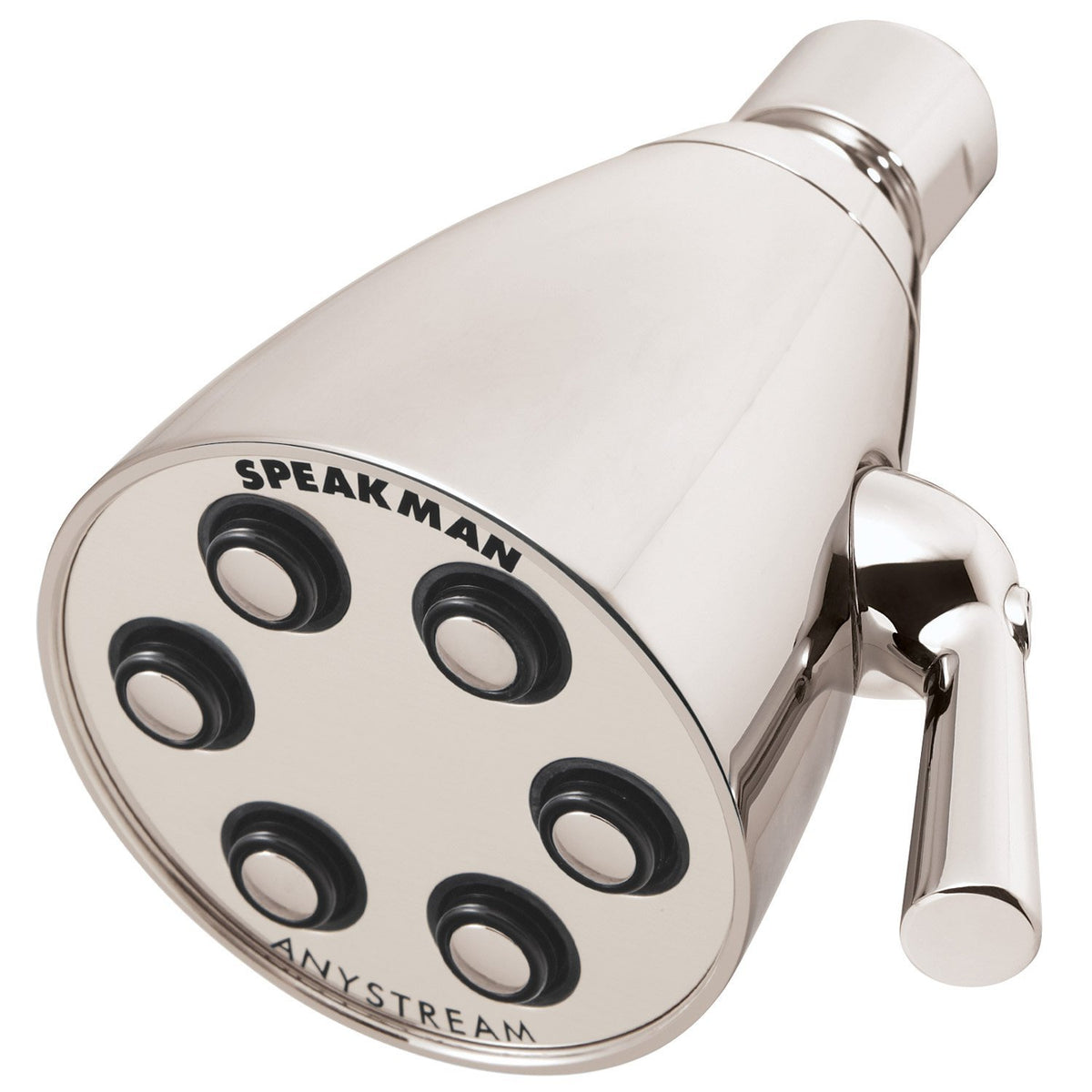 Speakman S-2252-PN Icon shower head front view with polished nickel finish.