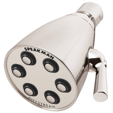 Speakman S-2252-PN Icon shower head front view with polished nickel finish.