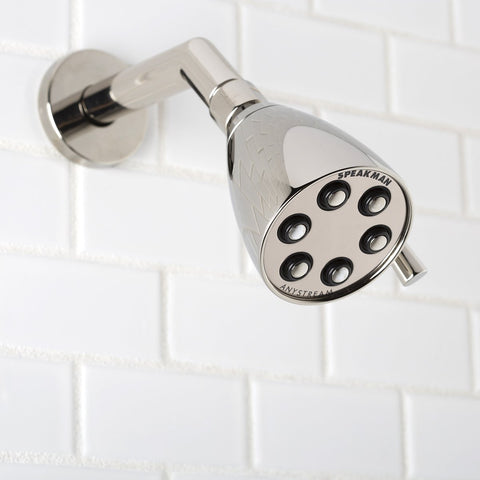 Speakman S-2252-PN close-up showing durable solid brass construction.