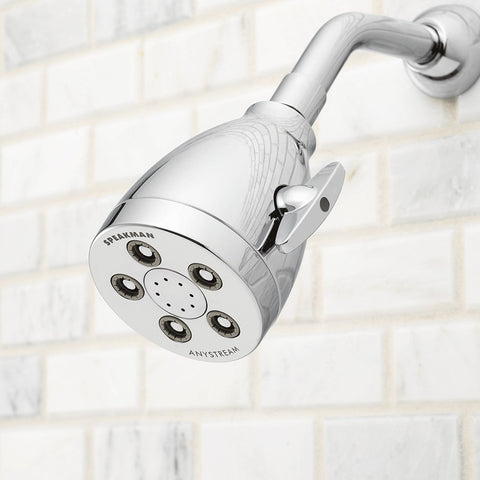  Speakman S-2005-H shows 40 full-coverage sprays for thorough rinsing.