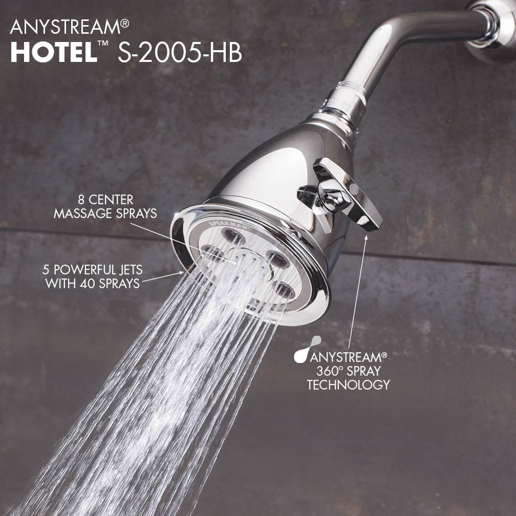 Speakman S-2005-HB-BC dial-adjustable spray settings for a personalized shower routine.
