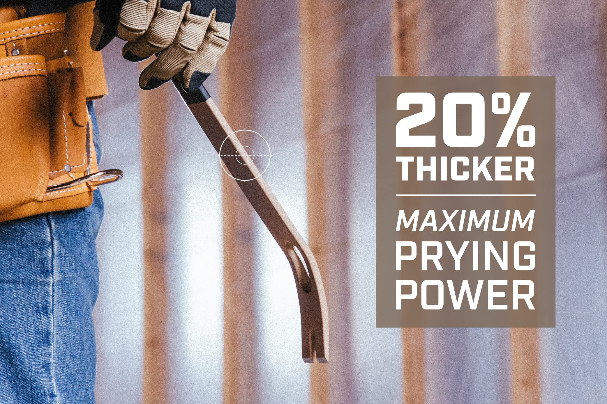 Spec Ops curved rocker end pry for precise control on stubborn nails