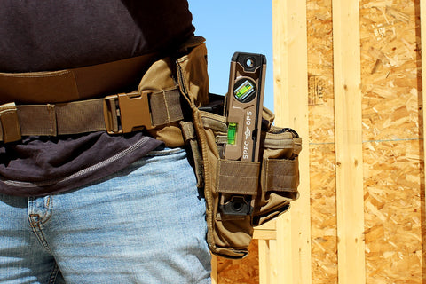 Spec Ops invertible vial reads plumb or level from upside-down positions.
