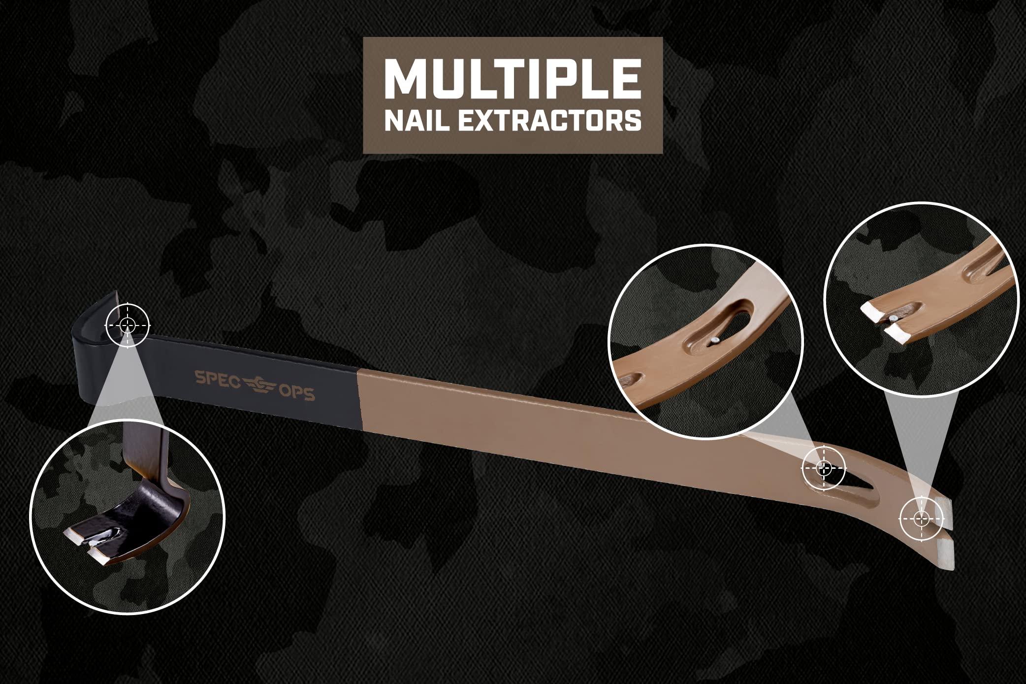 Spec Ops precision-honed beveled ends ease penetration and reduce damage