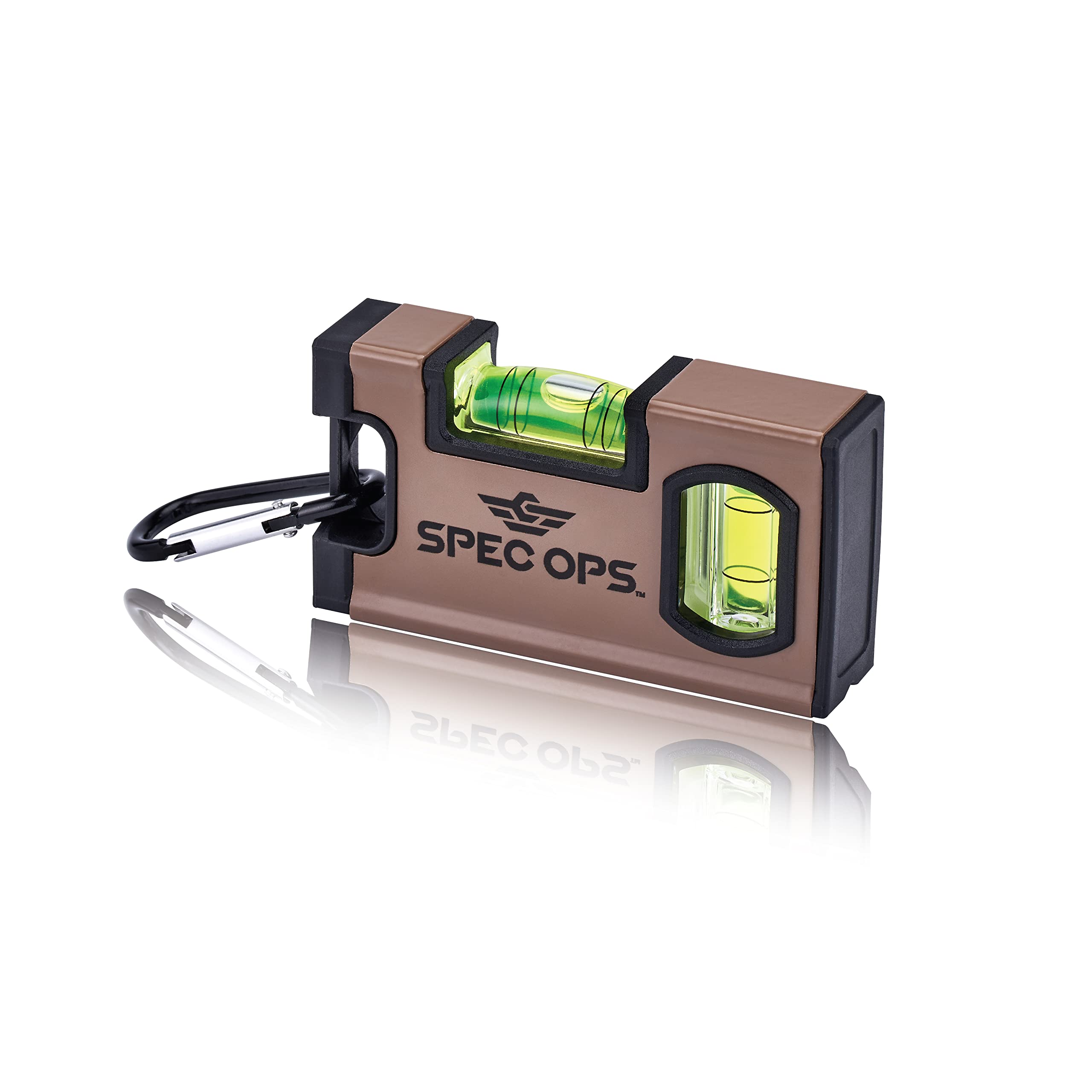 Spec Ops pocket level front view, compact 4-inch design for quick pocket checks.