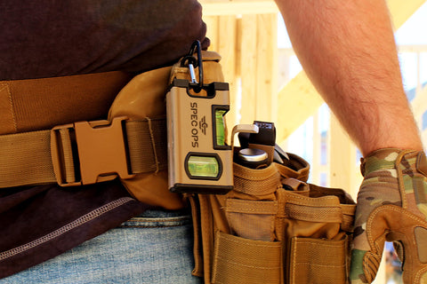 Spec Ops pocket level carabiner for fast deployment and storage.