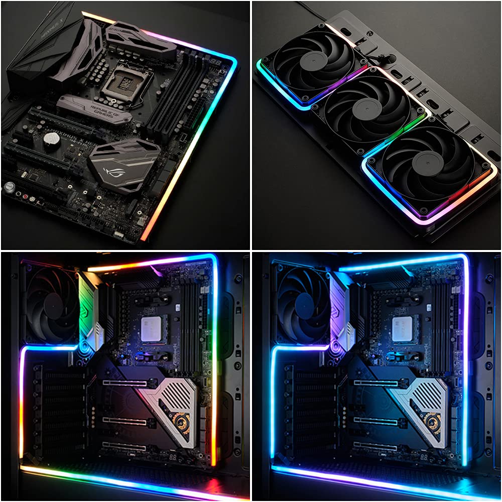 Speclux Neon ARGB strip viewed from the side for even illumination