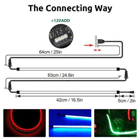 Speclux Neon RGB bundle with accessories for flexible installation