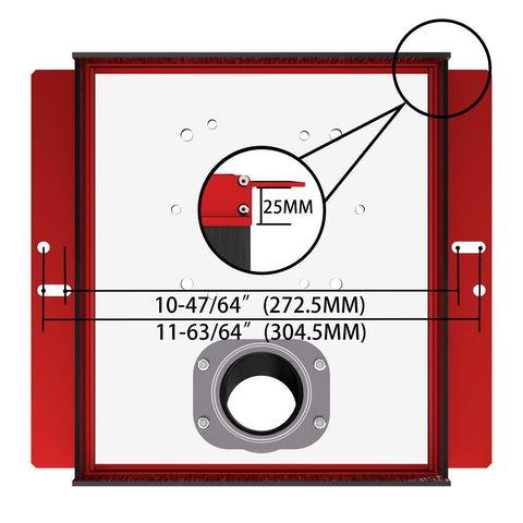 SpeTool 2-1/2 inch dust interface ready for hose connection on router sled