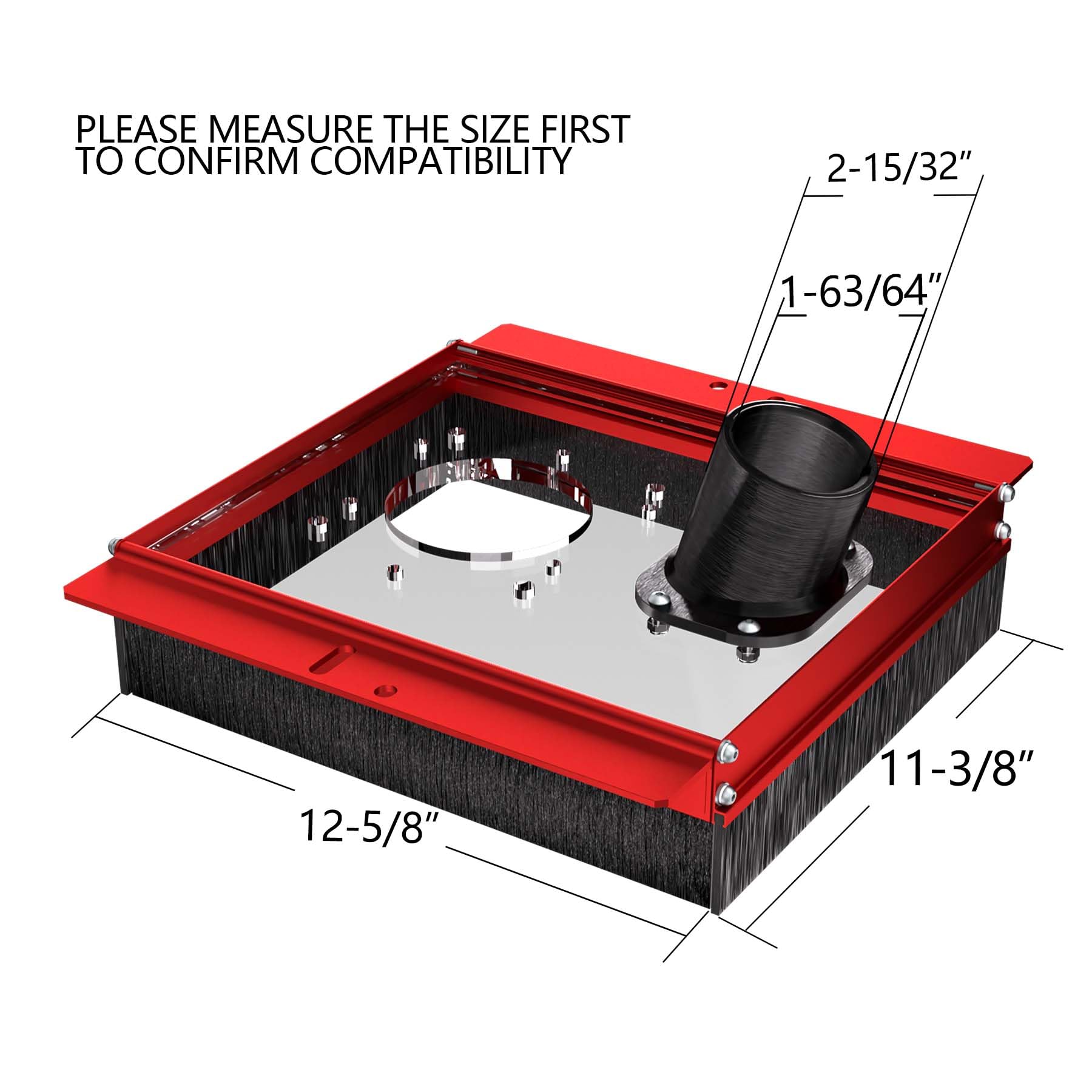 SpeTool acrylic plate provides clear view during milling with dust control