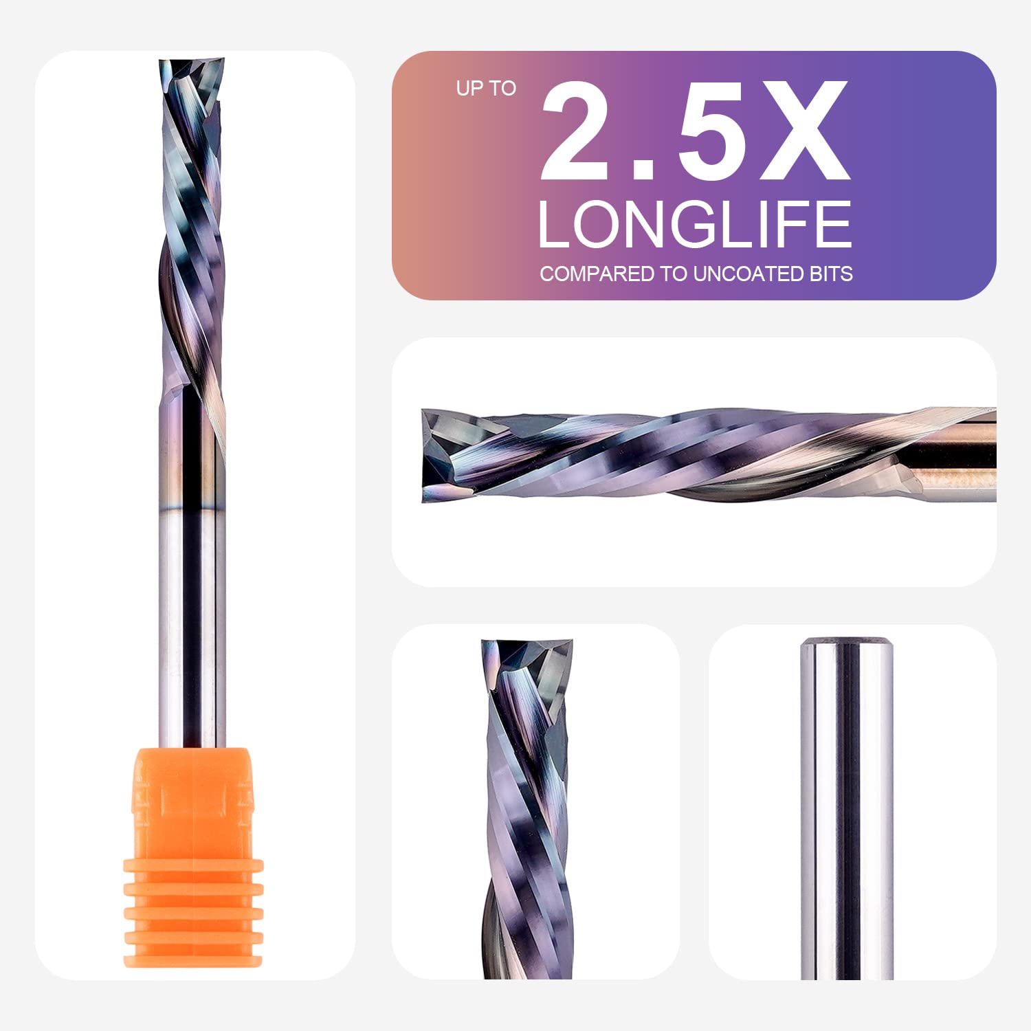 SpeTool carbide spiral router bit for smooth and precise wood carving.