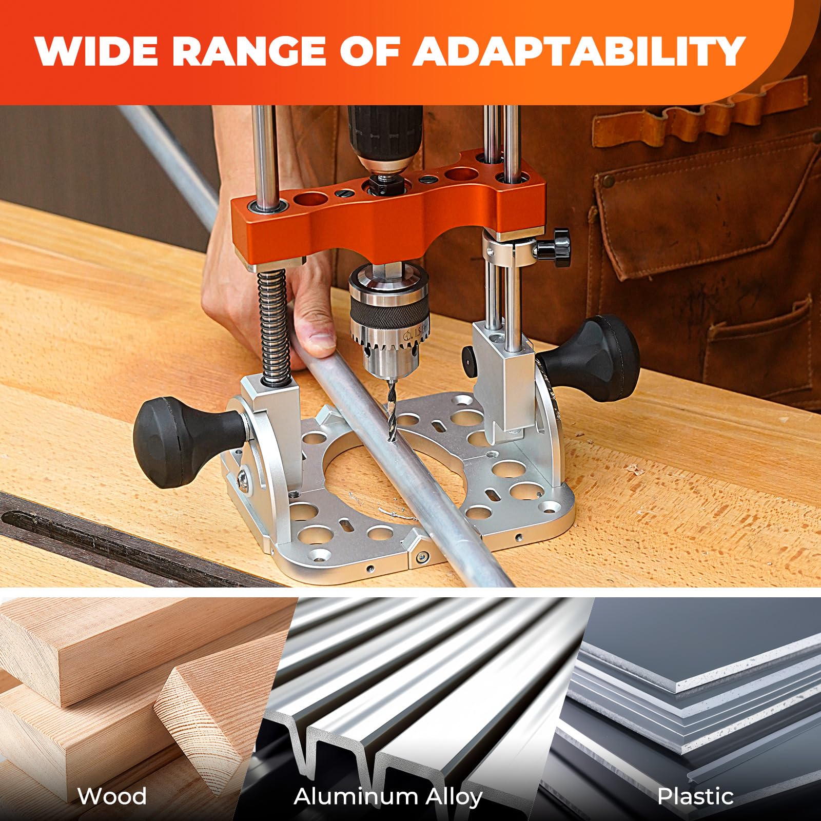 SpeTool center pins help align and start centered holes easily.
