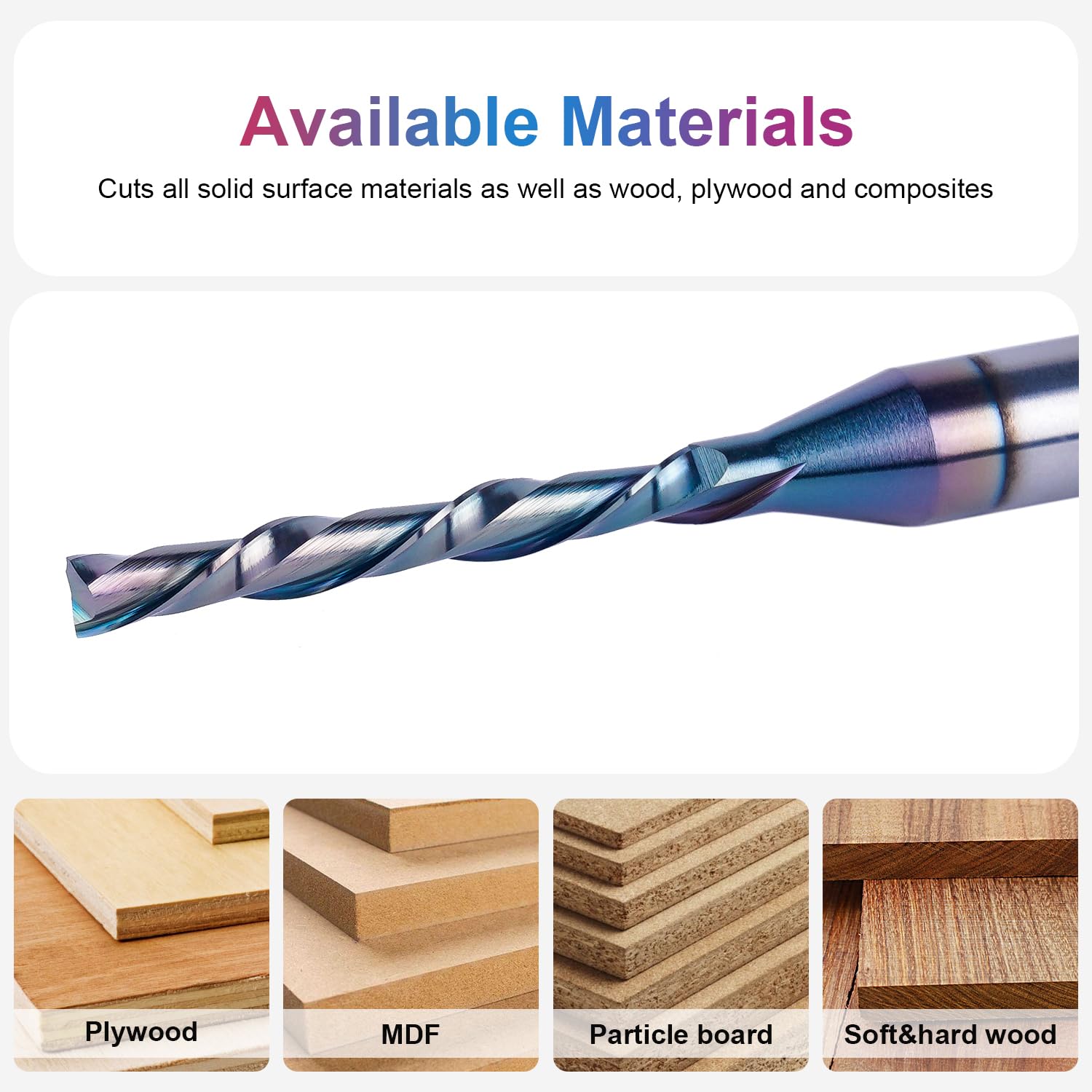 SpeTool router bit for CNC or handheld routers with 1/4-inch collet