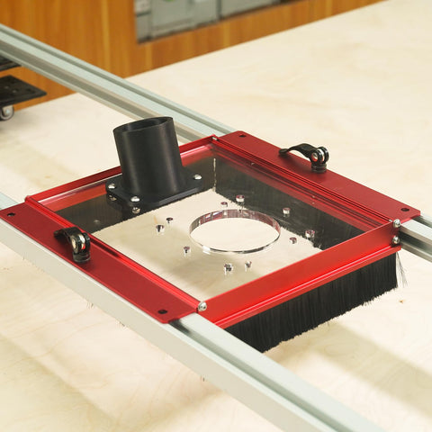 SpeTool dust collection system compatibility with most routers and hoses improves cleanliness