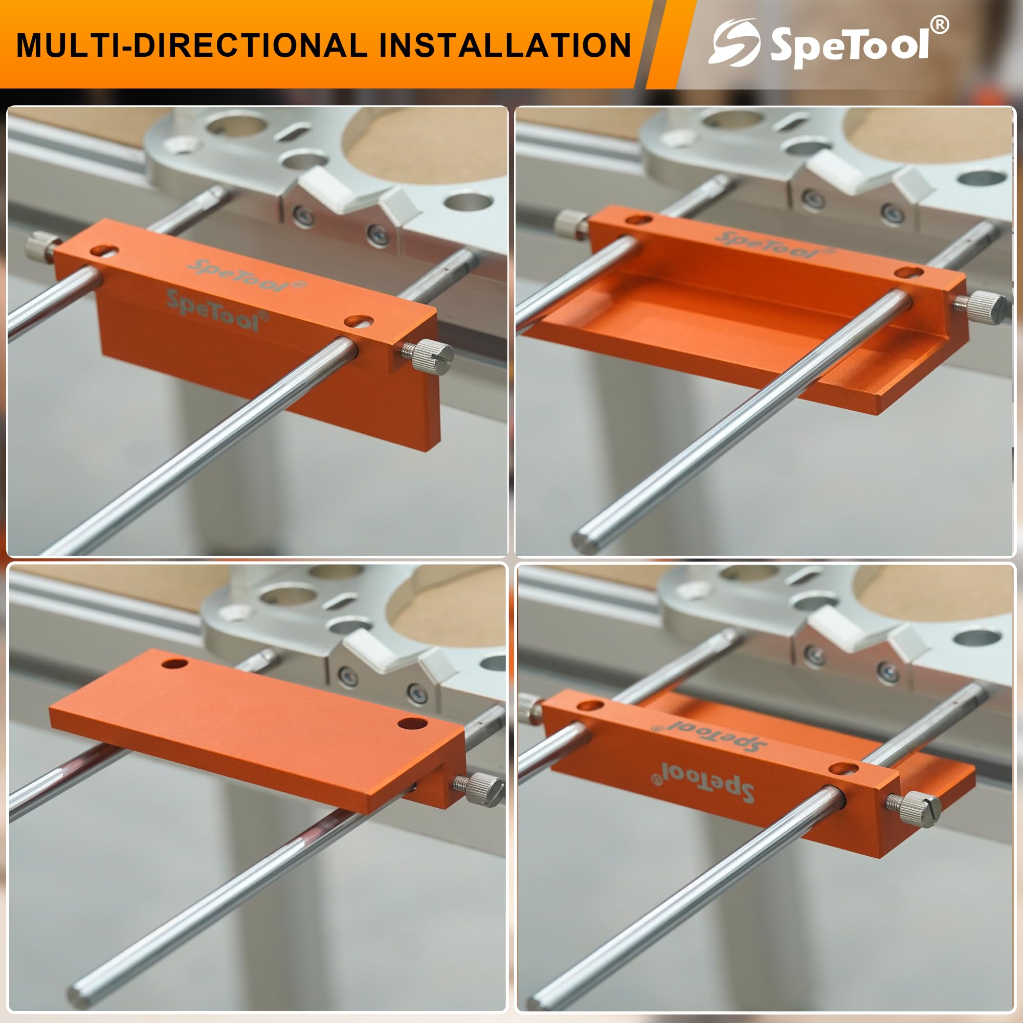 Extending rod demonstrates increased reach from the edge to 265mm.