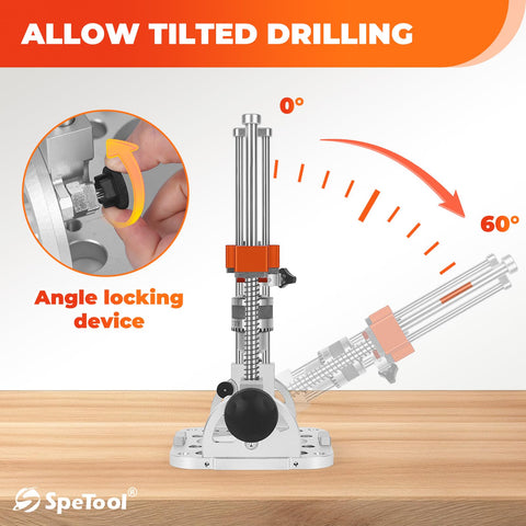 SpeTool three guide poles boost stability during drilling.
