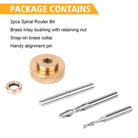 SpeTool router inlay kit with 1/4-inch bit for larger decorative inlays