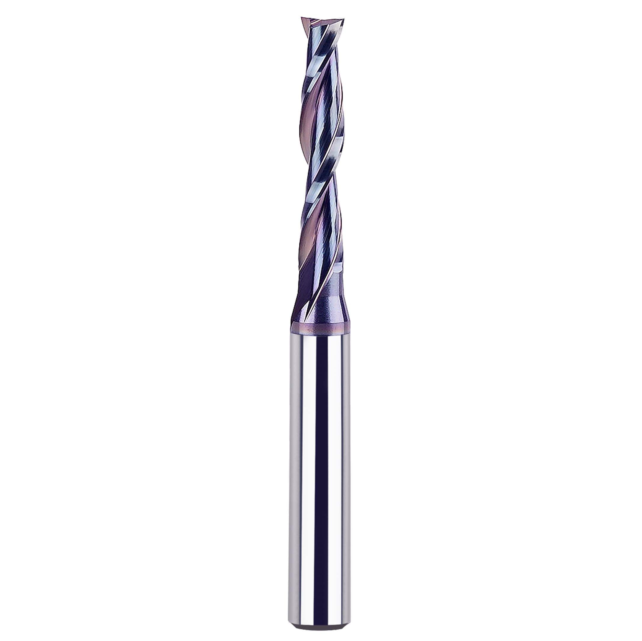 SpeTool spiral upcut router bit coating detail for longer life and sharp cuts.