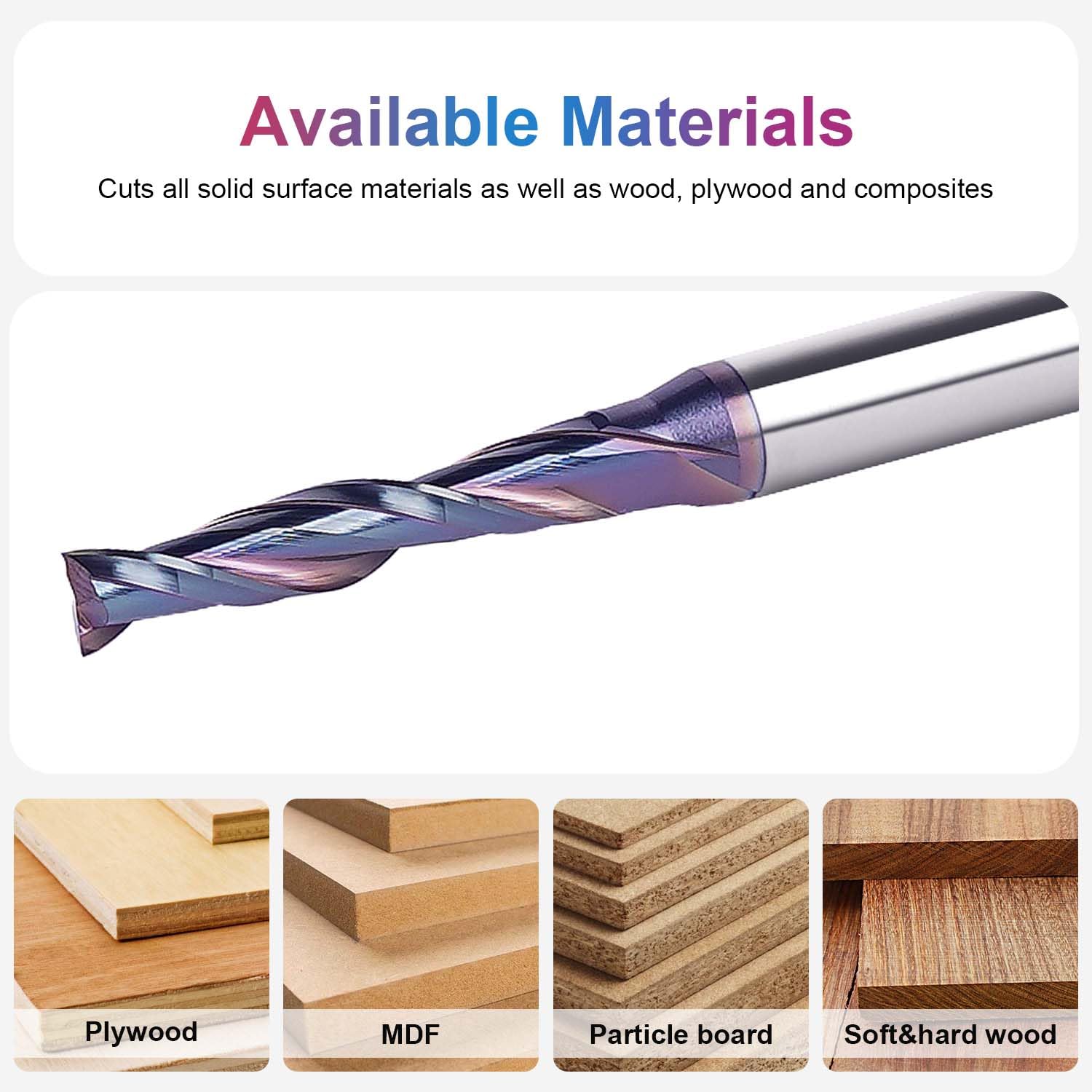 SpeTool 1/4 inch shank fits most CNC and handheld routers.