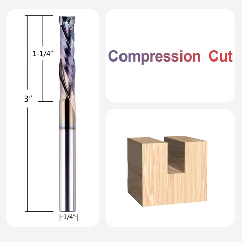 SpeTool bit with 1-1/4 cutting length for extended reach and detailed profiles.